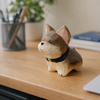 Small Bully Dog Figurine for Desk or Shelf Decor