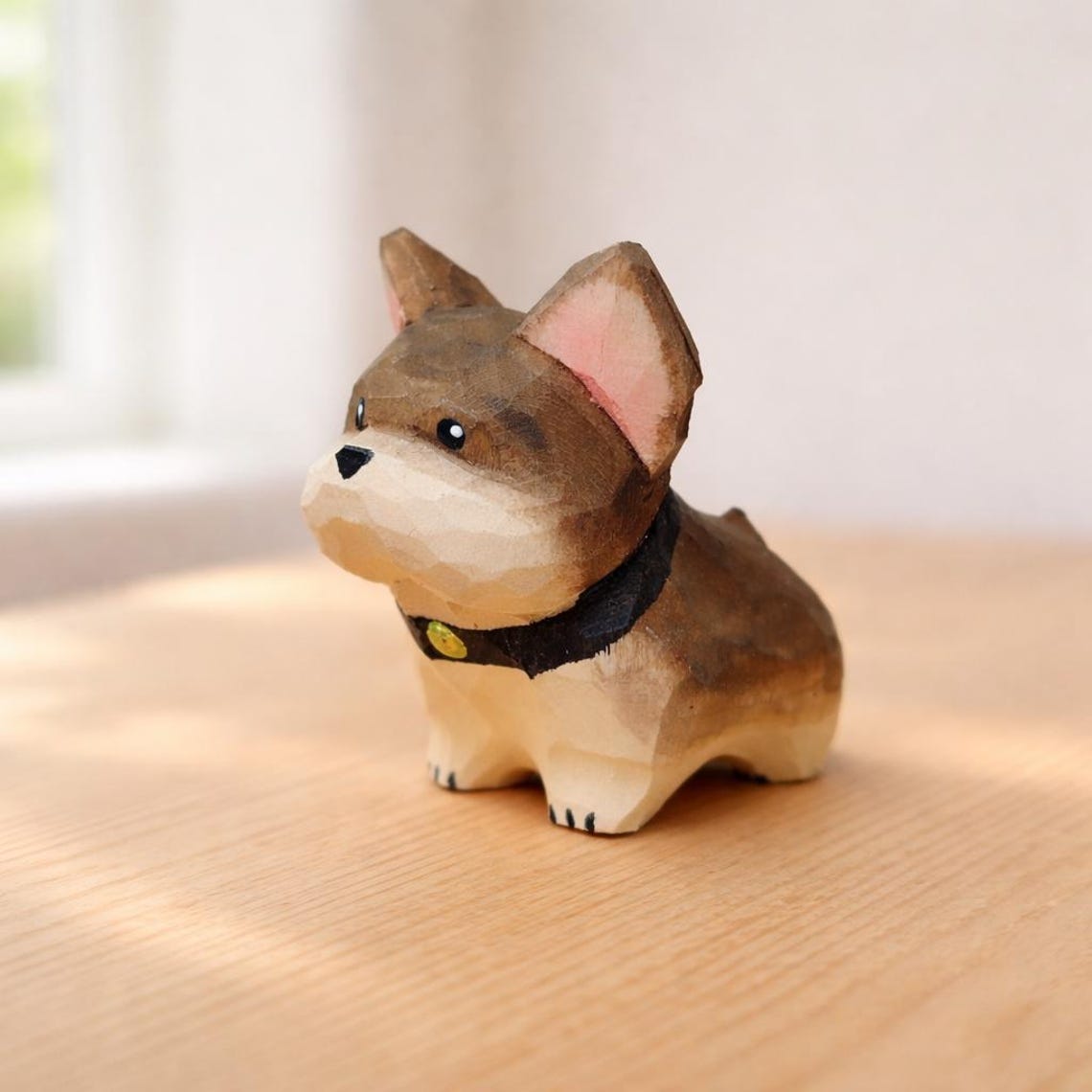 Small Bully Dog Figurine for Desk or Shelf Decor
