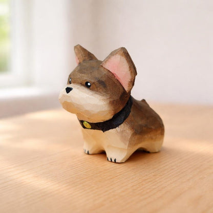 Small Bully Dog Figurine for Desk or Shelf Decor